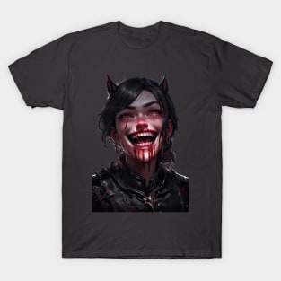 Crazy She Devil Crazy Laughing T-Shirt